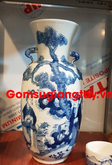 Bình sứ phỏng cổ trôn cốt đạt. tích 