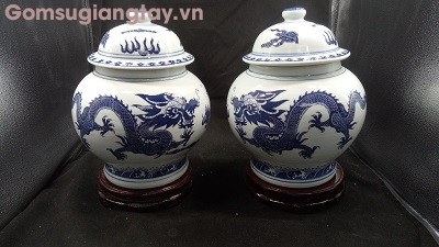Chóe sứ cao cấp  men chàm
