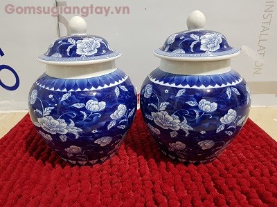 Chóe sứ men tràm vẽ   tay 