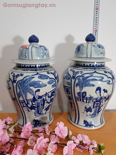 Đôi Chóe sứ cao cấp vẽ tay xuất sứ giang tây tq