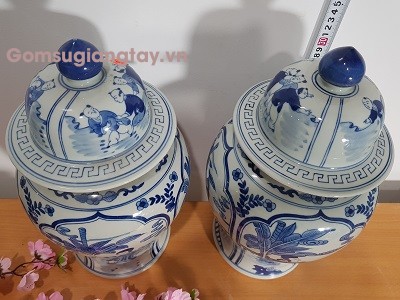 Đôi Chóe sứ cao cấp vẽ tay xuất sứ giang tây tq