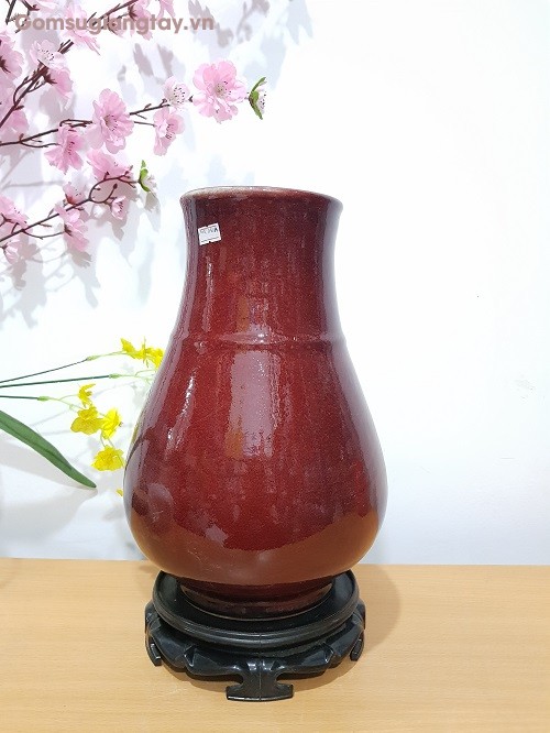 Bình sứ men túy hồng giả cổ cao cấp giang tây