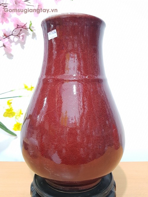 Bình sứ men túy hồng giả cổ cao cấp giang tây
