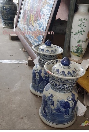 Đôi bình giả cổ vẽ tinh tế