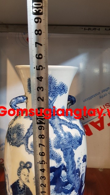 Bình sứ phỏng cổ trôn cốt đạt. tích 