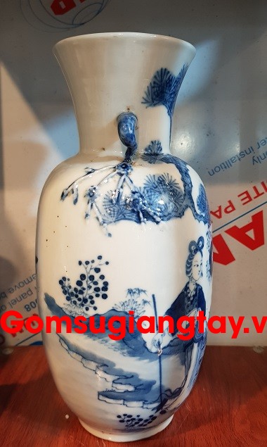 Bình sứ phỏng cổ trôn cốt đạt. tích 