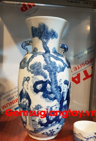 Bình sứ phỏng cổ trôn cốt đạt. tích 