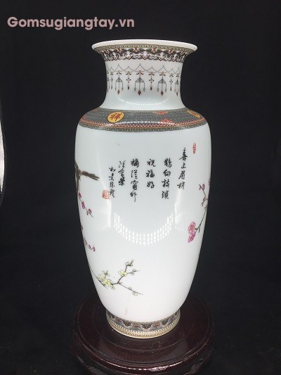 Đôi bình v ẽ tay cao cấp 
