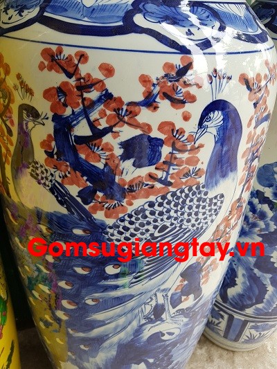Bình sứ men tràm