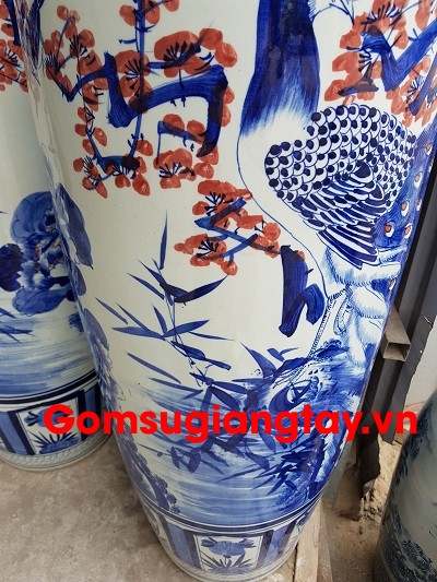 Bình sứ men tràm
