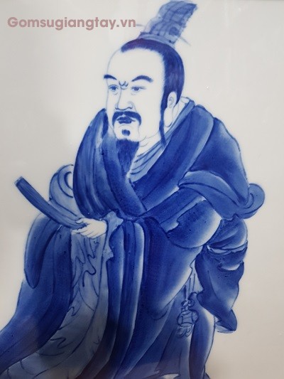 Tranh sứ men chàm 